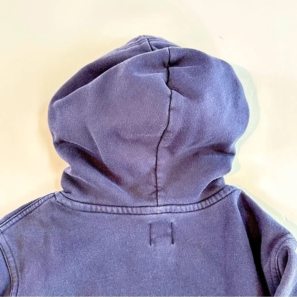 Gap Kids Unisex SZ M Classic Comfy Sweatshirt Hoodie Navy Blue Gold Lettering